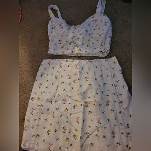 Forever 21 two piece skirt set